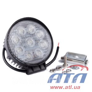 Фара LED кругла Lavita 9-діод.(128х110х58 мм), 292716R